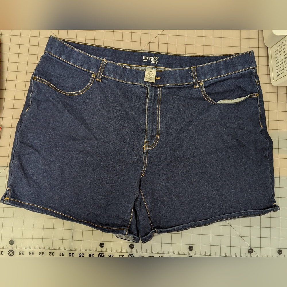 Terra & Sky Women's Blue Denim Shorts